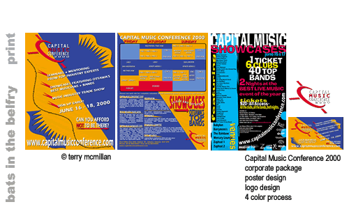 capital music conference 2000 corporate package, poster and logo design